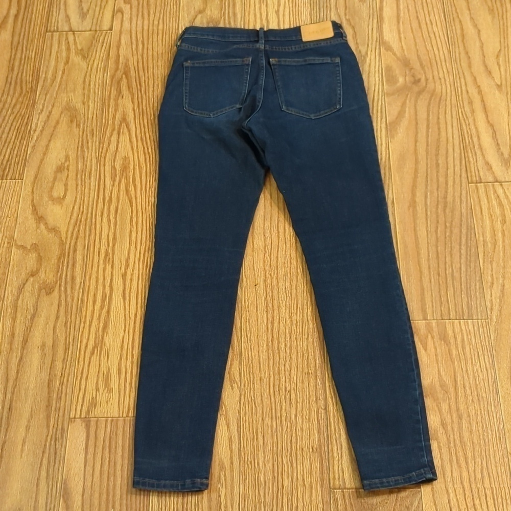 Dark wash skinny ankle jeans size 27 Tall mid-rise with stretch Everlane - Picture 5 of 8